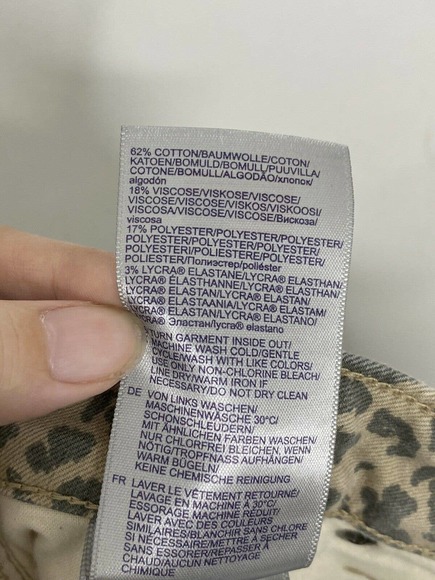 Not Your Daughters Jeans NYDJ for Chico's Leopard Print Skinny Jeans Size 8 - Picture 5 of 6